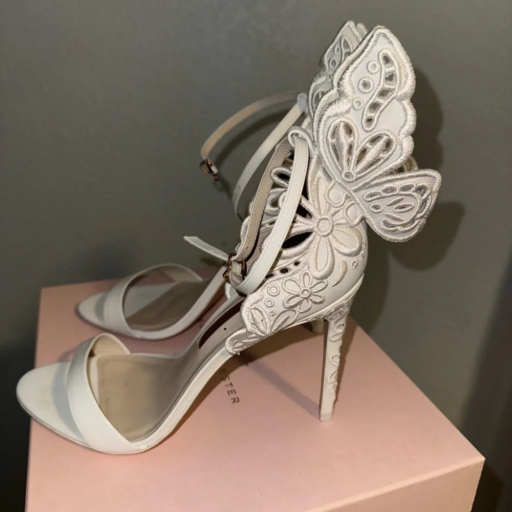 Sophia Webster Chiara White Sandals - Picture 7 of 11